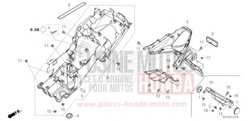 REAR FENDER CB500XAR de 2024
